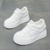 Muffin Platform White Shoes Women's 2025 Spring New Small Height Increase Soft Sole Versatile Bread Shoes Sports Board Shoes