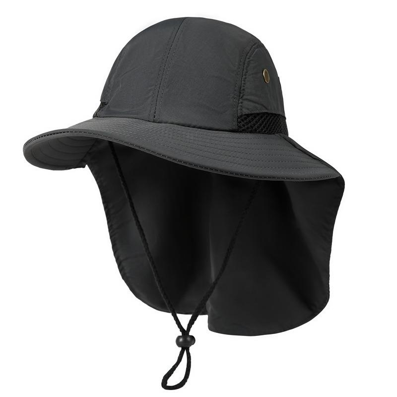 Fishing hat Men's sunscreen hat Summer shawl Neck visor Big brim bucket hat Sun hat Cycling fishing