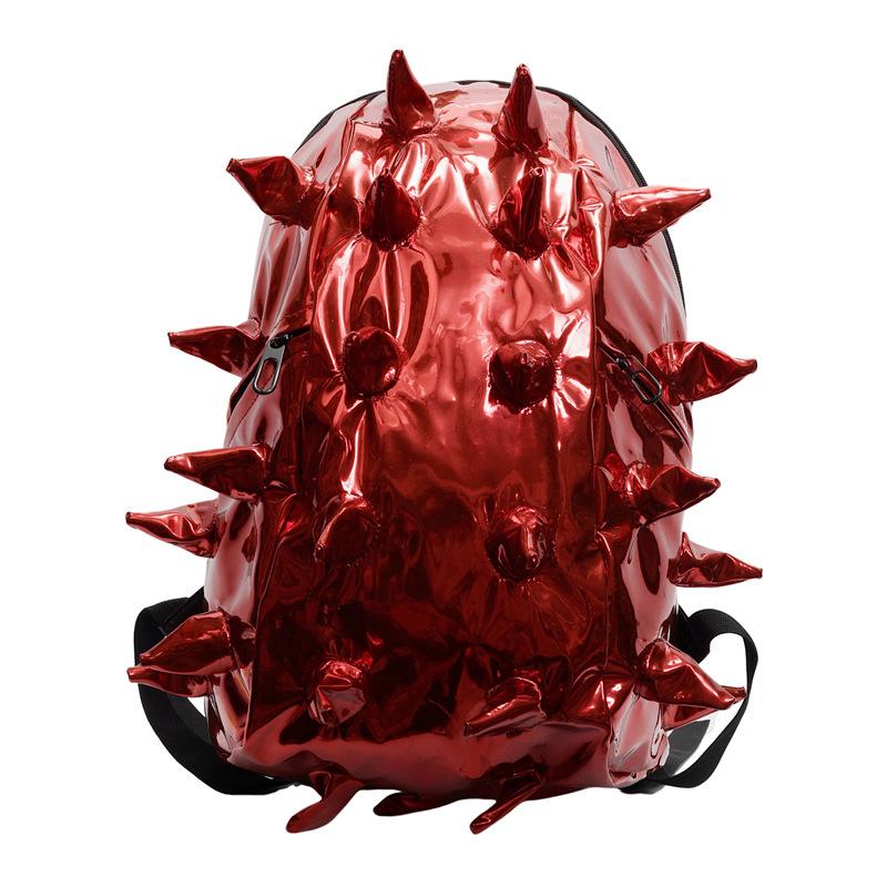 

Trendy backpack women s 2025 new personality creative three-dimensional hedgehog backpack large capacity shiny backpack червоний