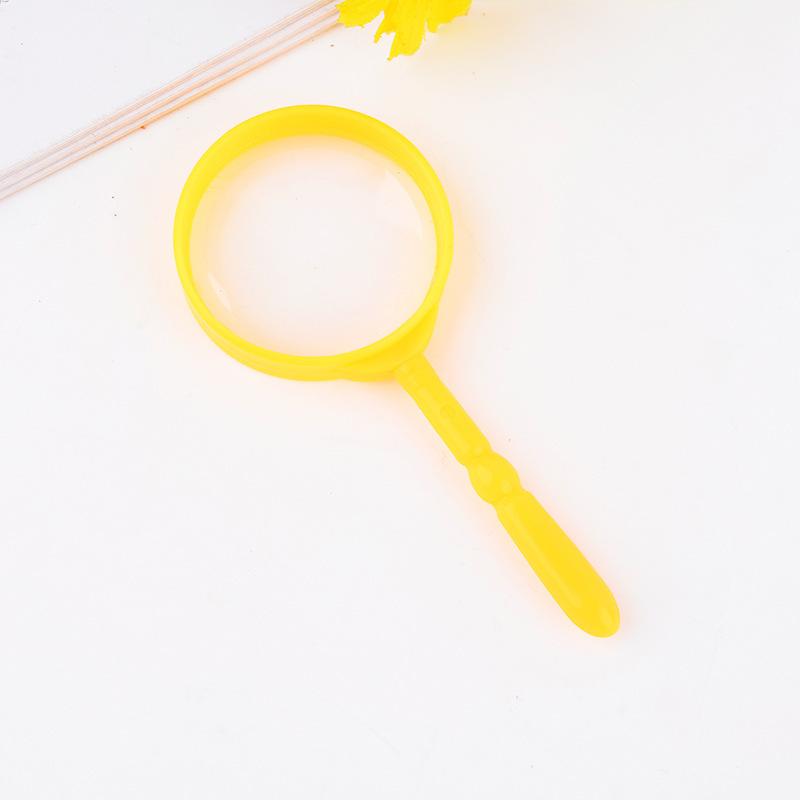 Plastic Mini Magnifying Glass Children's Toys Learning Education Handheld Magnifier Portable Loupe Reading Lens Kids Inspection