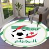 Algeria National Football Team Round Area Rug,Carpet Rug for Living Room Bedroom Sofa Playroom Decor,Non-slip Floor Mat