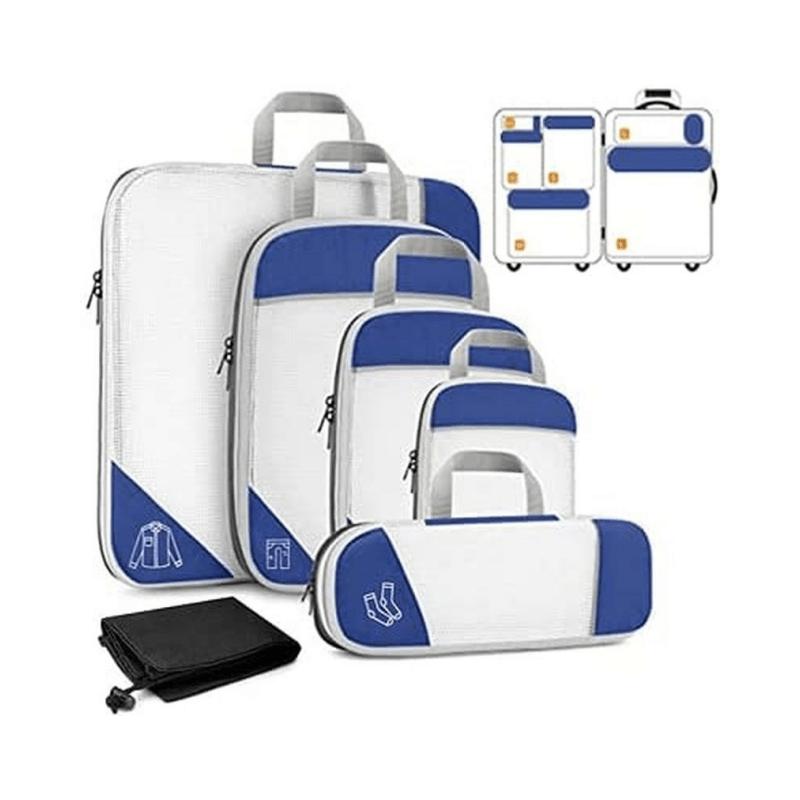 6-piece Travel Packaging Cube Storage Bag Packaging Compressed Travel Luggage Packaging Storage Bag Set