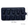 10-Kammer-Silikon-Totenkopf-Form, Lebensmittelecht, BPA-frei für Schokolade, Süßigkeiten, Eiswürfel, Kuchen Dekoration, Backen
