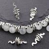 15 pieces of zinc alloy snake shaped spacer beads, large hole decorative beads, unique style, very suitable for DIY jewelry prod