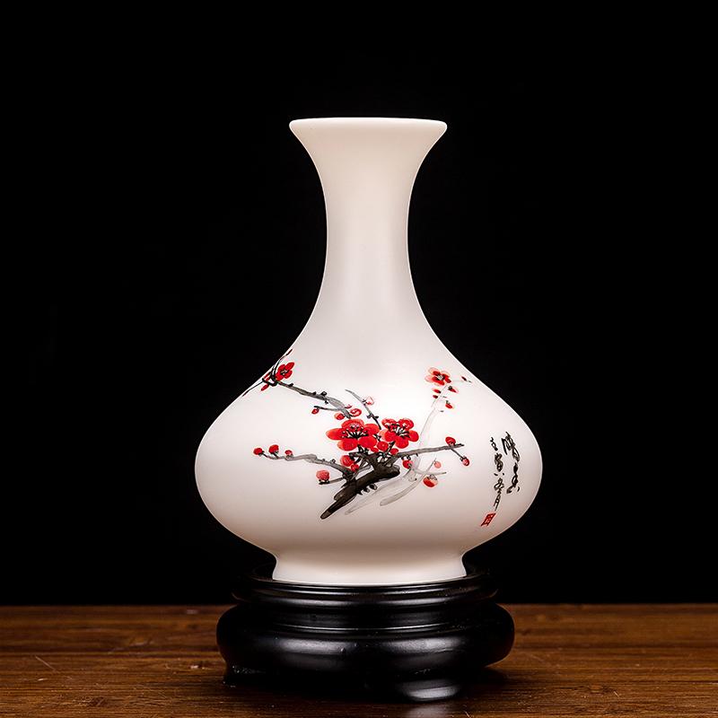 

Ваза керамическая расписанная вручную высококачественная ретро подходит для гостиной, цветочной композиции для дома, классического украшения тумбы под телевизор, подарочной коробки