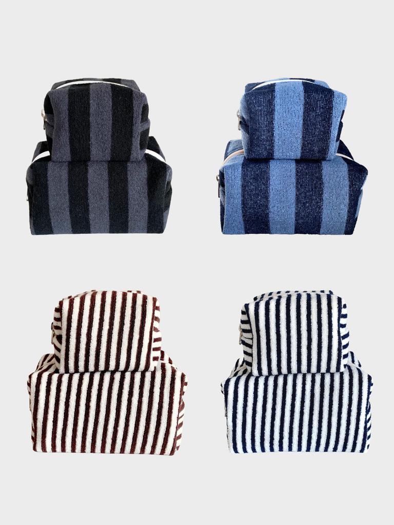 Unfold Striped Terry Pouch (Small) (42 Colors) (Type B)