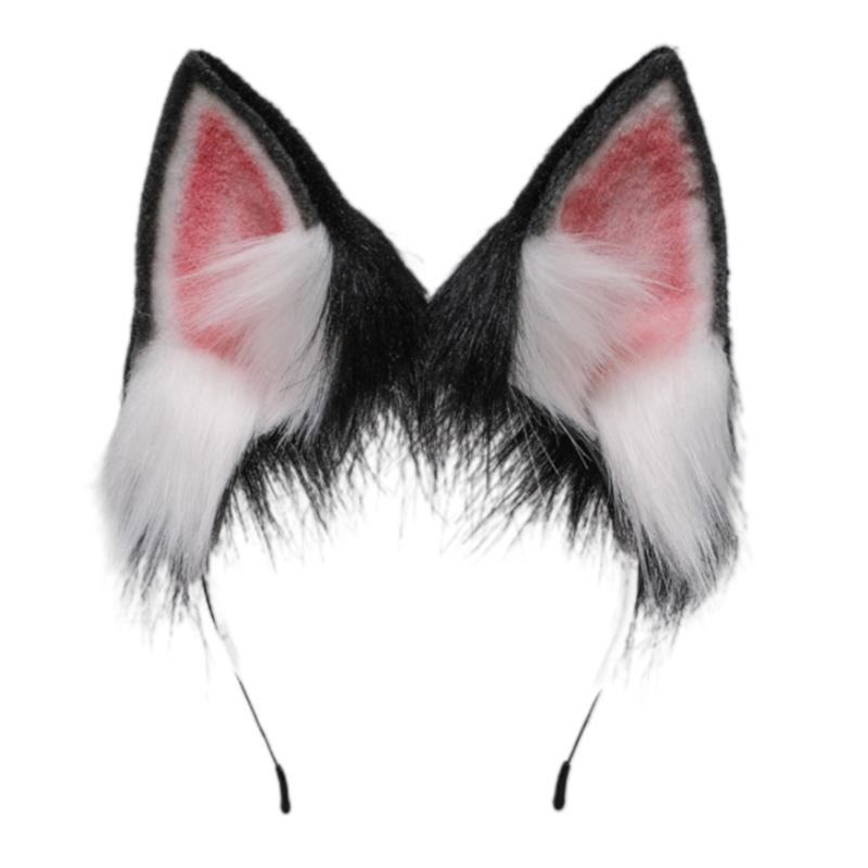 Adult Children Cartoon Fox Ears Shaped Headband Plush Hair Hoop Live Broadcast Rave Christmas Cosplay Party Headpieces