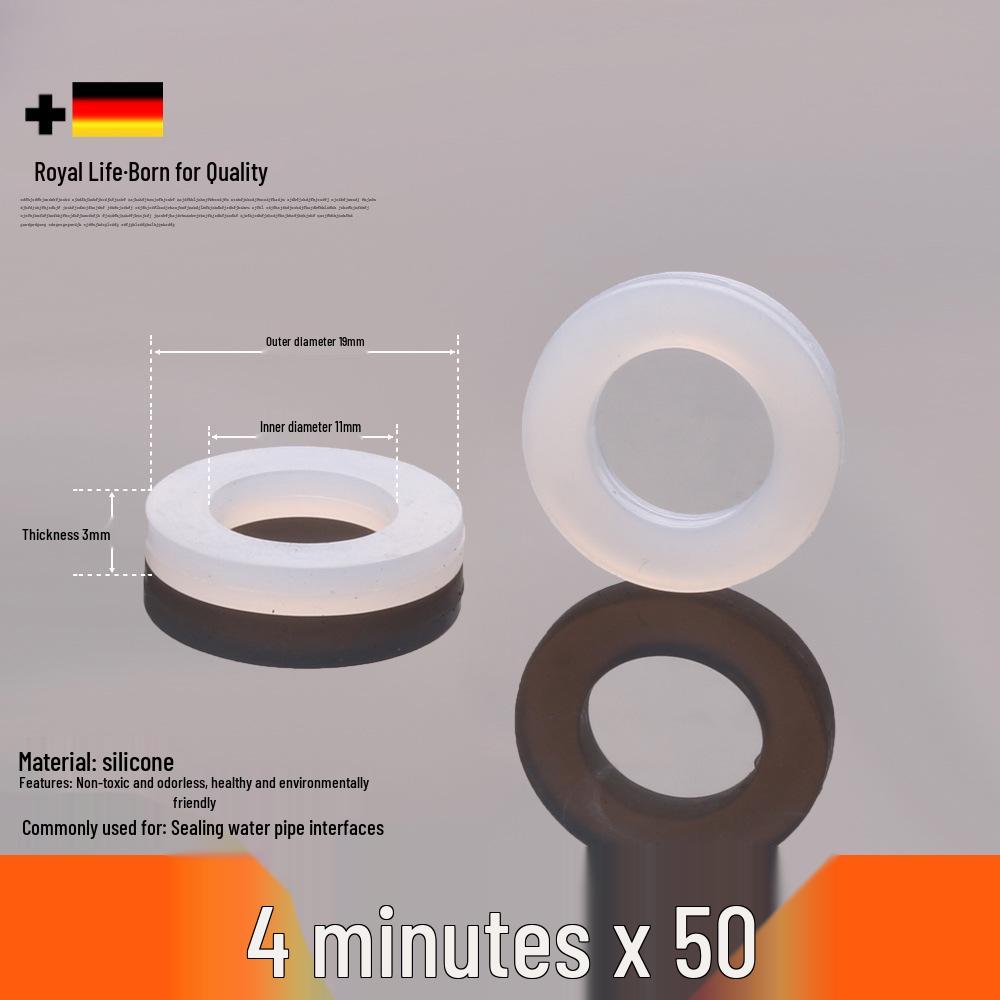 1-Inch Silicone Rubber Gasket Ring for Water Heaters and Pipes - 4-Minute Seal Flat Gasket