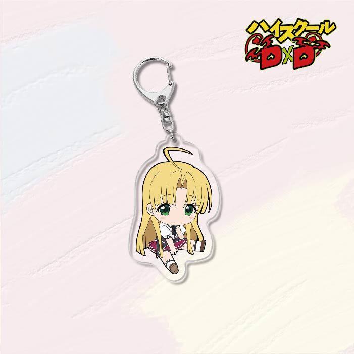 Anime High School DxD HERO Acrylic Keychains Pendant Rias Kureha Accessories Car Key Chain Key Ring Phone Bag Hanging Jewelry