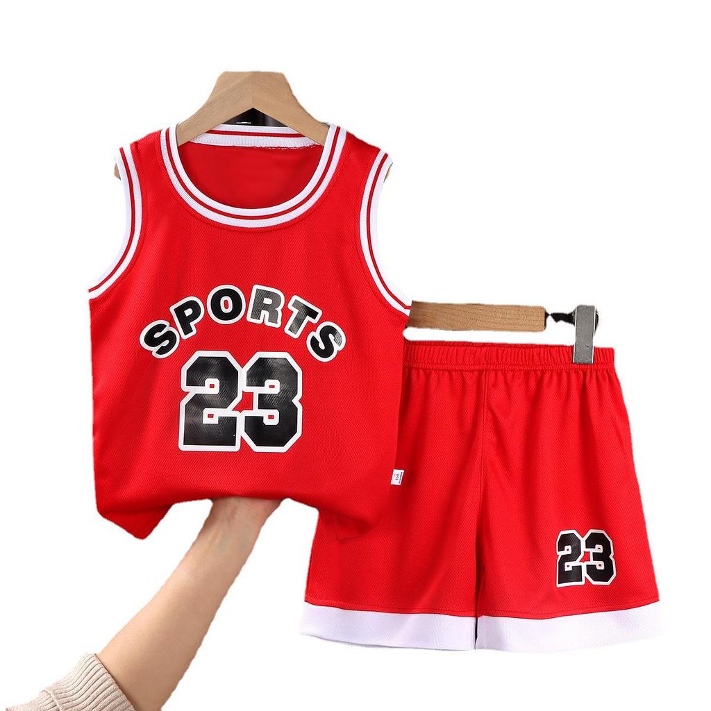 Kinder Basketball-Uniform Set - Sportbekleidung für draußen, Kurzarm-Trikot für mittlere & große Größen