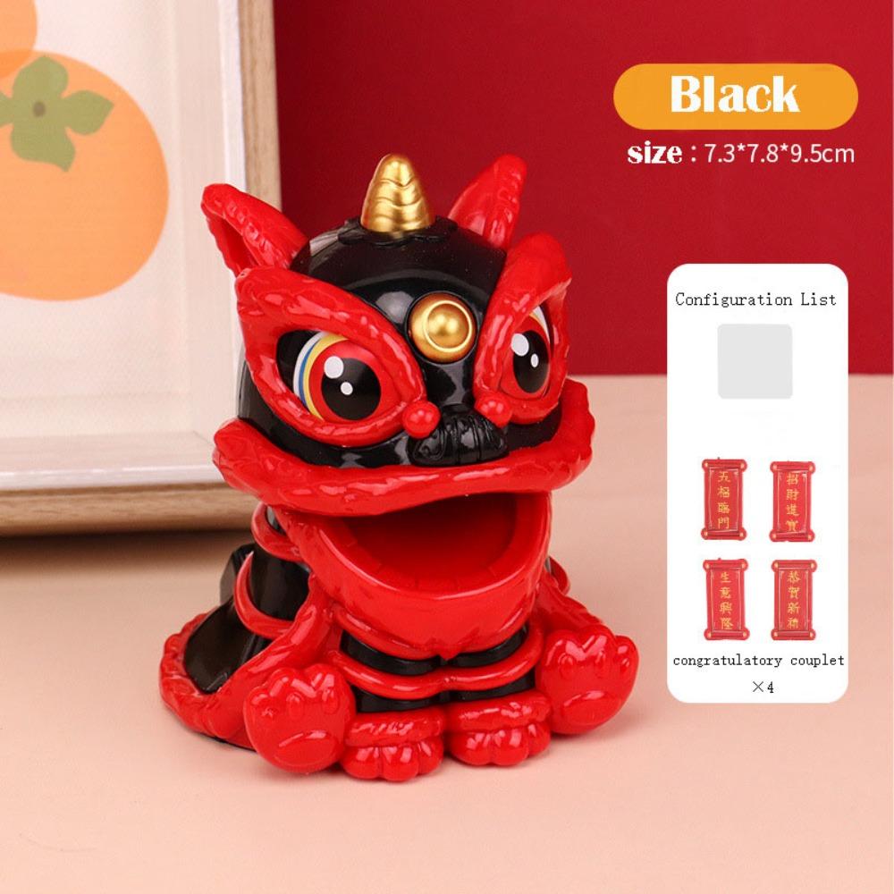 ABS Mascot Lion Car Sculpture  Fit Home Wealth Good Fortune Car Desktop Decor