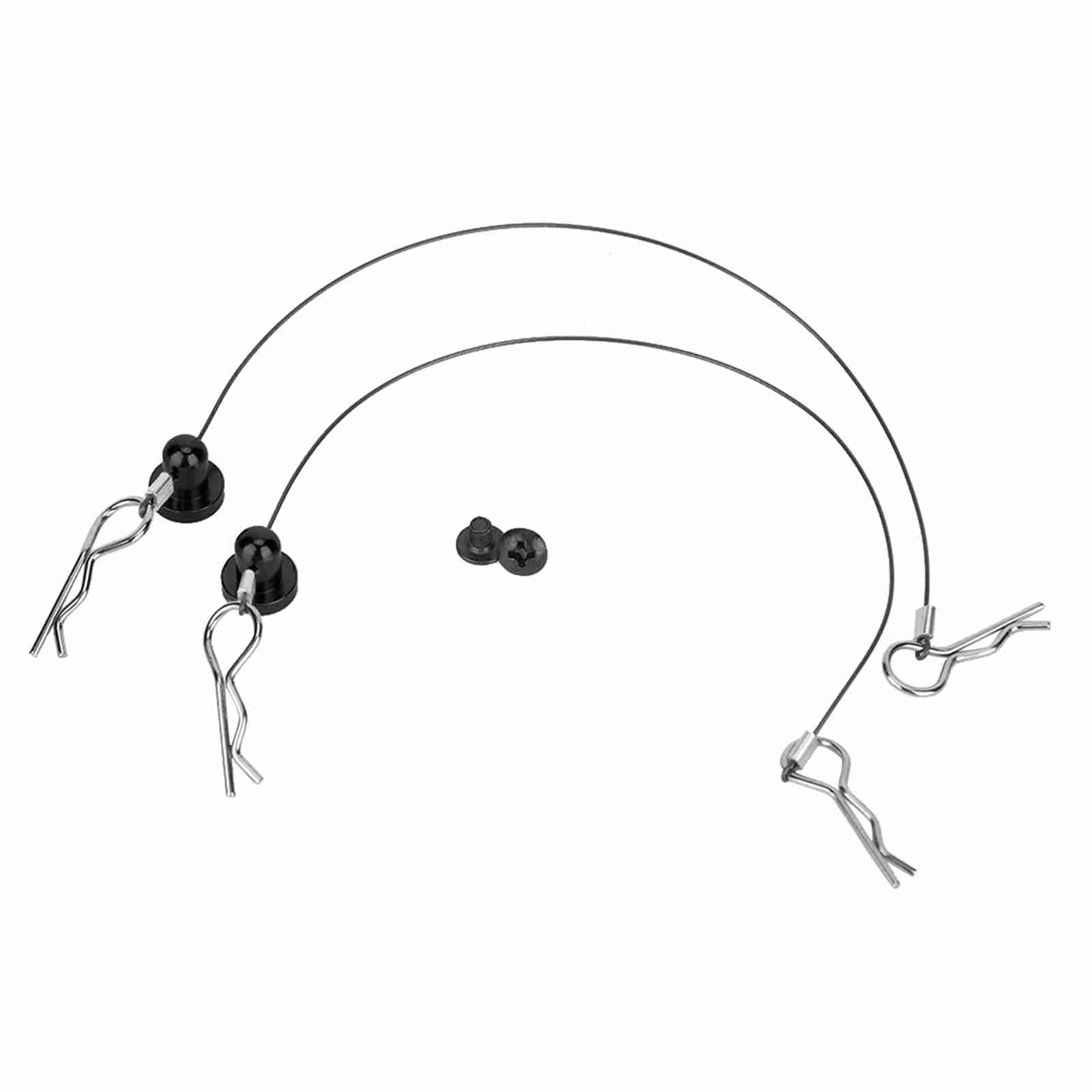 

Antilost Body Shell Wire Clip Pin with Screw Retainer for Traxxas 110 RC Car (Black) чорний