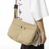 Nylon Crossbody Bag Men Women Casual Shoulder Bag with Front Pockets and Adjustable Strap