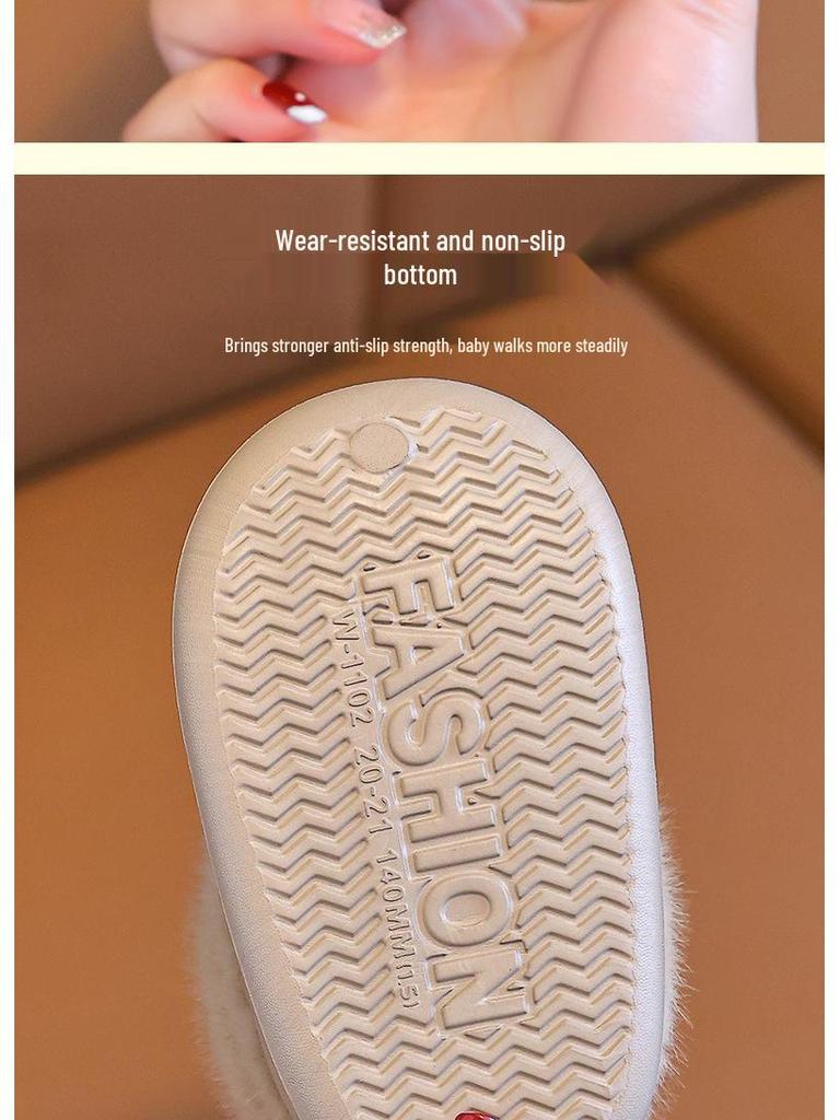 Wasserdichte Schneestiefel aus Baumwolle für Babys und Kleinkinder: Warmer Stil mit Fersenschutz für Herbst & Winter, Bereit für den Außenbereich