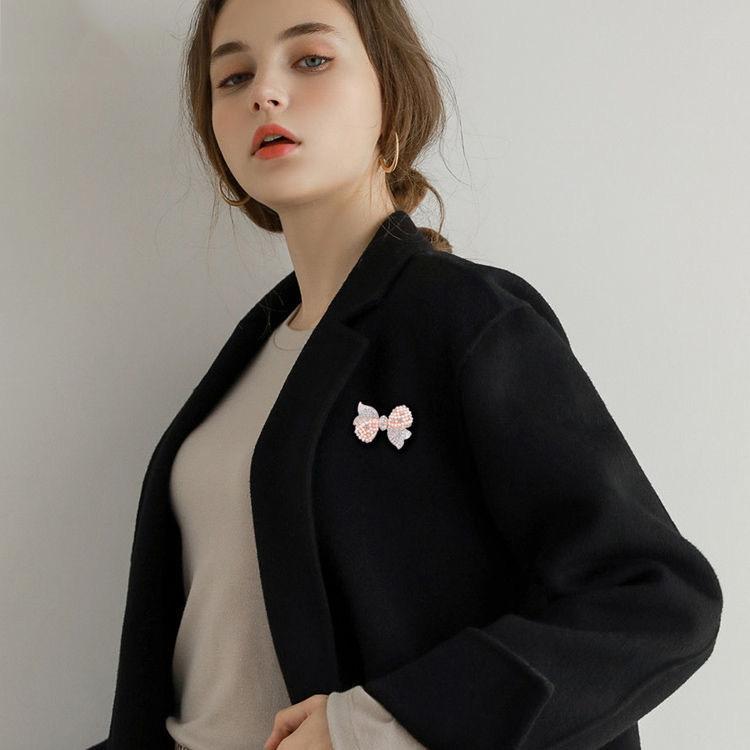 Bow Brooch Women'S Pearl Temperament Brooch Suit Anti-Light Pin Silk Scarf Buckle Pin With Jewelry