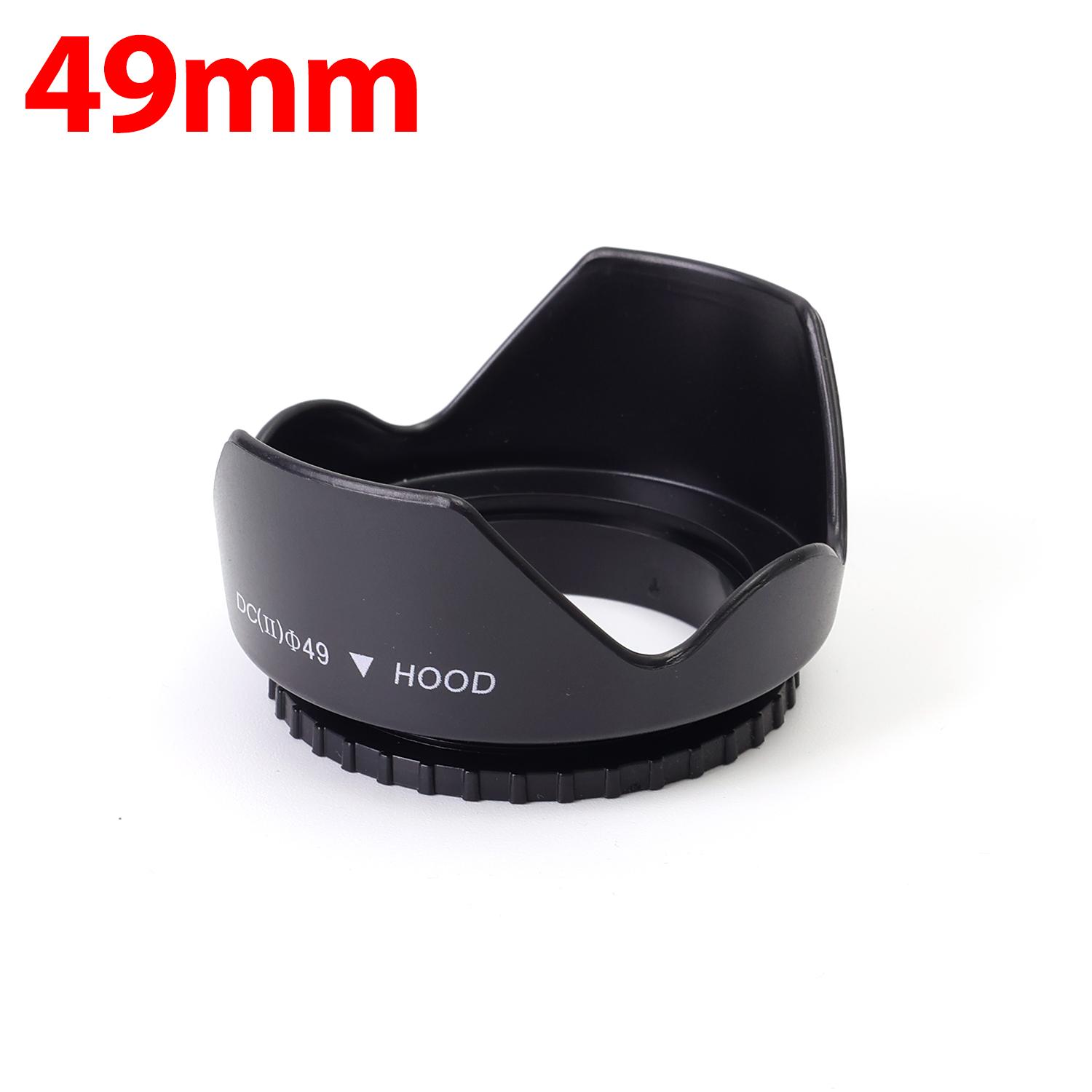 

49/52/58/62/67mm Camera Lens Hoods with Protective Lens Cap for Canon Nikon Sony Universal DSLR Cameras Sunshade Lens Hood 1 Pack