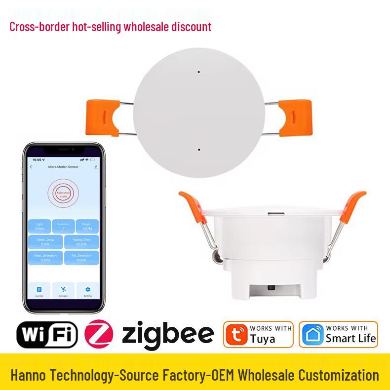 Graffiti 24G WiFi Human Presence Sensor with Ceiling-Mounted Illuminance Radar