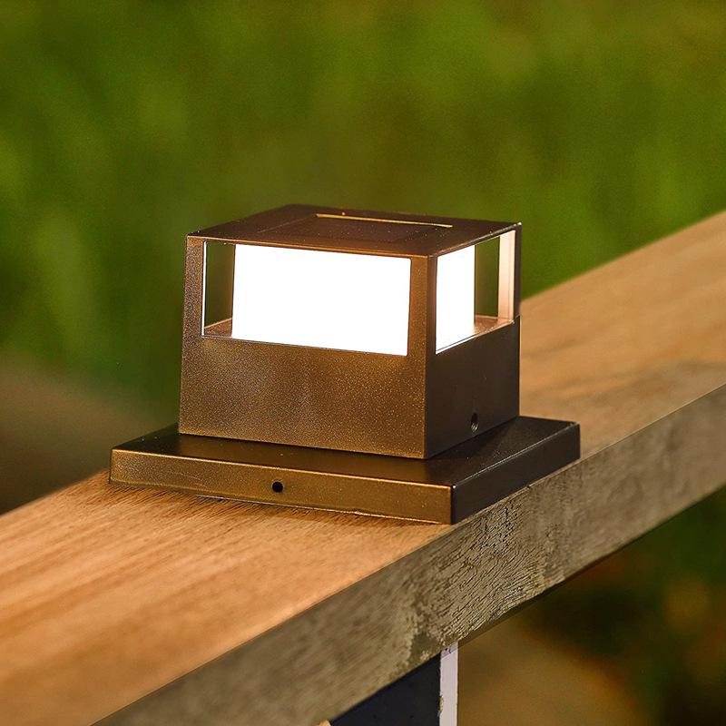 Solar Outdoor Post Cap Light for 4-6 Inch Posts - Garden, Courtyard, Landscape, and Front Door Lighting