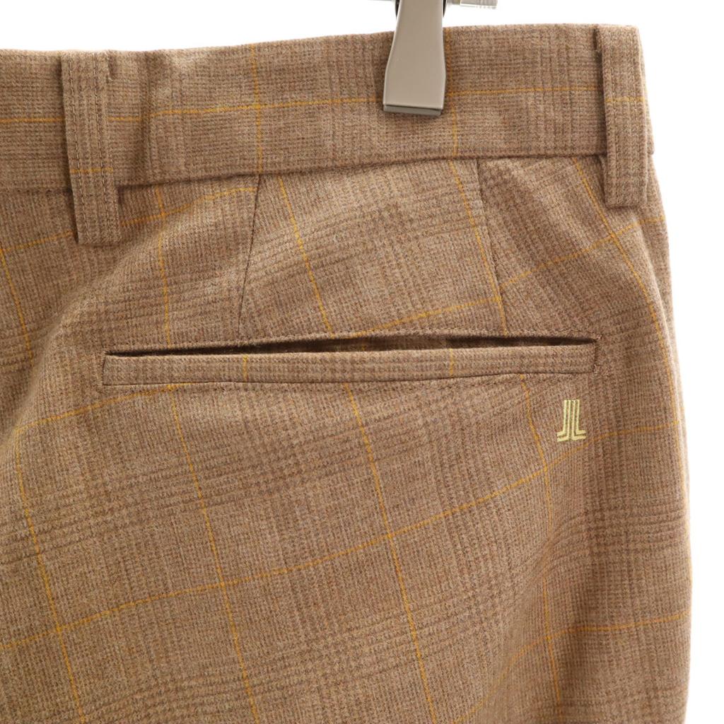 LANVIN SPORT 90s Made in Japan Old Check Pattern Slacks pants 85 beige Men's Used