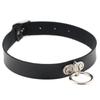 Leather choker collar Round Circle pendant Choker Necklace Women Punk Style chocker Fashion Goth jewelry