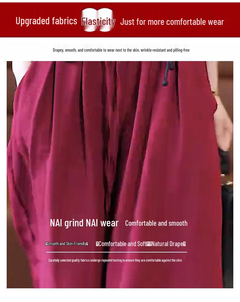 Women's Oversized Wide-Leg Drape Culottes – Spring/Summer Casual Lazy Pants