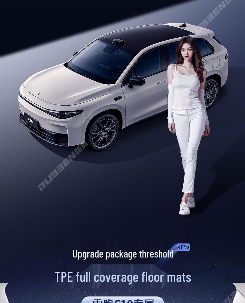 Lubin TPE Threshold Foot Pads for Leapmotor C10: Full Coverage Interior Modification Accessory