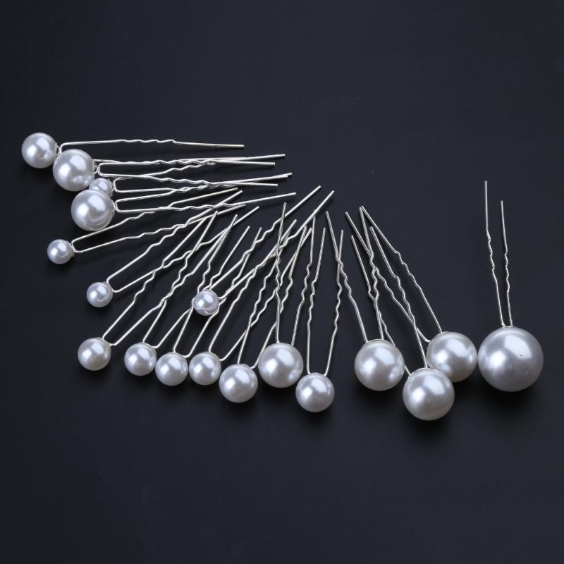 Pearl Decor U-Shaped Hair Pins Alloy Vintage Hair Sticks Chinese Hair Pin Hairstyle Chignon for Girls Alloy Hairpin