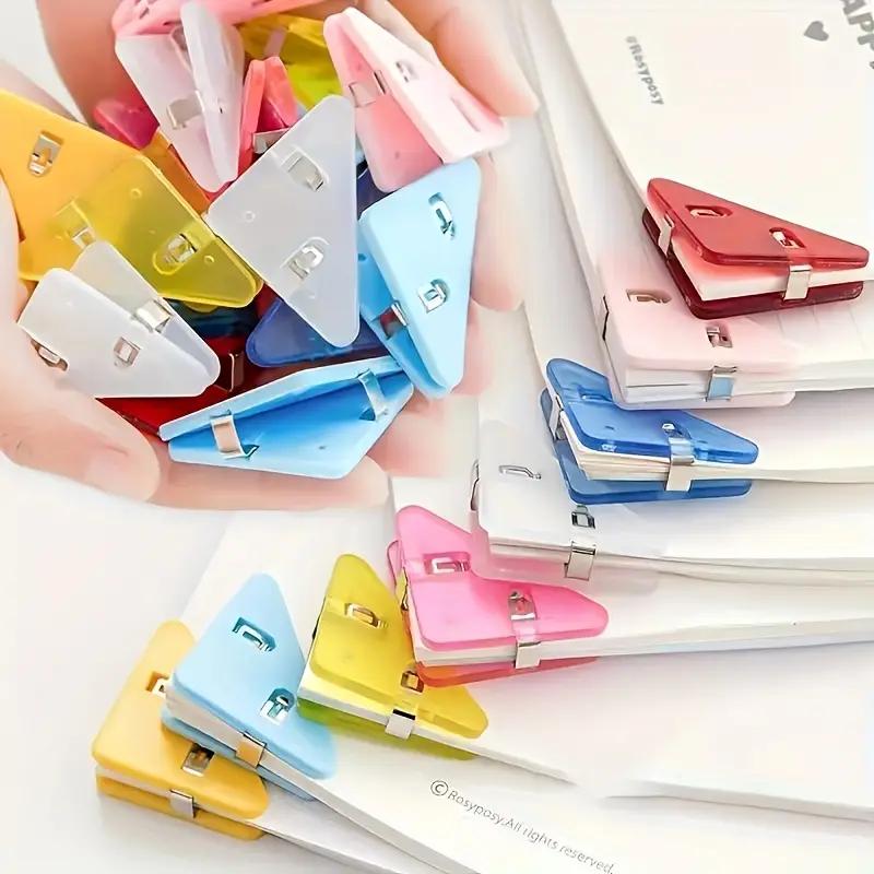 

1pcs Creative Triangle Clip Bill Clip Book Paper Corner Clip Binder Clip For Desk Storage Shelf Office Desktop Organizer 1PCS чорний
