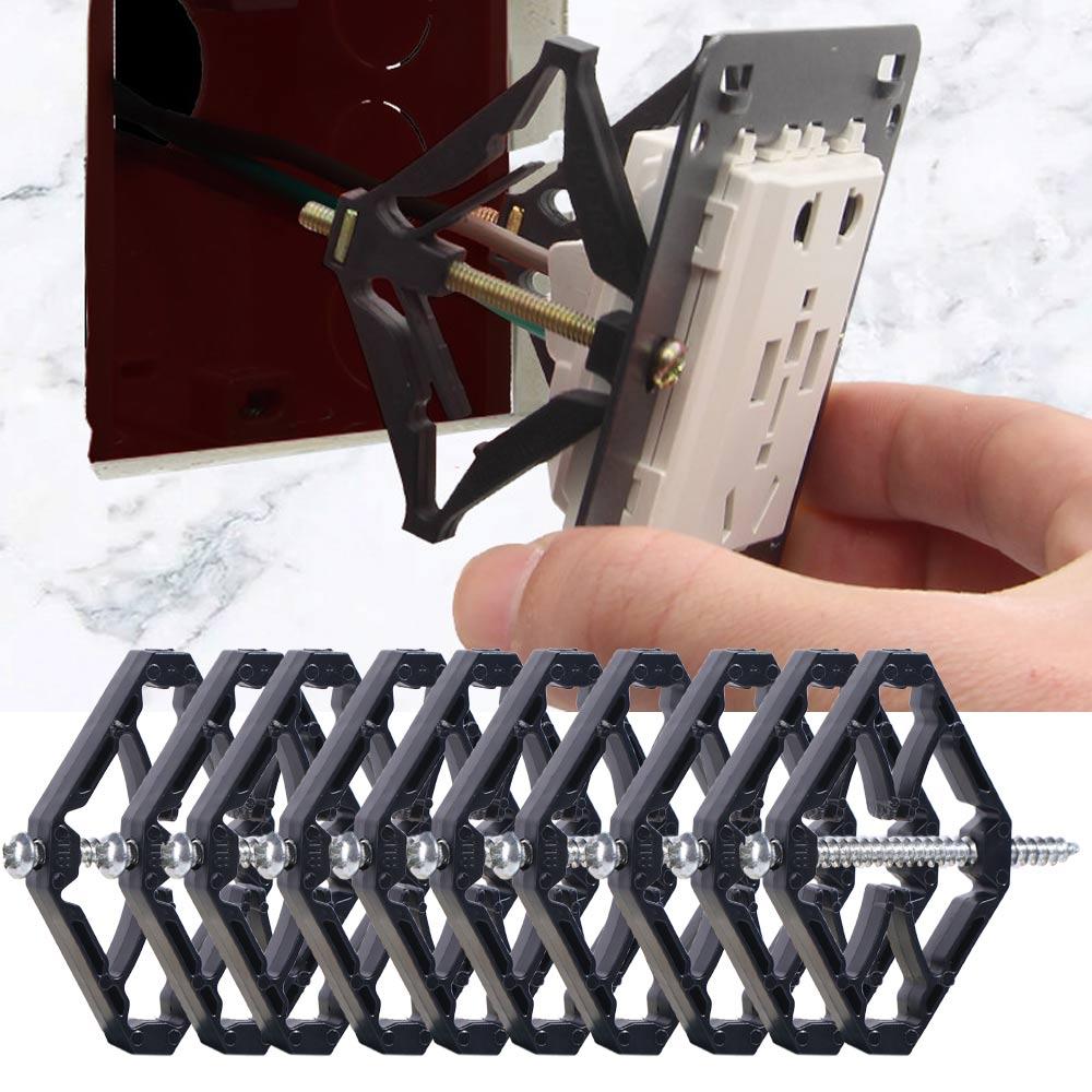 10pcs Reusable 86 Type Wall Socket Repairer Black Switch Box Repair Tool  Home