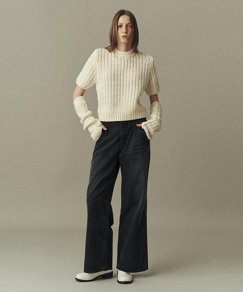 AHWE Rib Cable Sweater & Warmer_Ivory