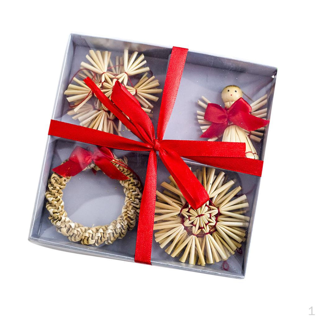 

Ornament Set, Christmas Tree Decorations Snowflake Doll Toys красный