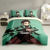 Anime Duvet Cover Set Kamado Tanjiro Bedding Sets For Kids Bed Set Adult Bedroom Decoration Single Double King Size