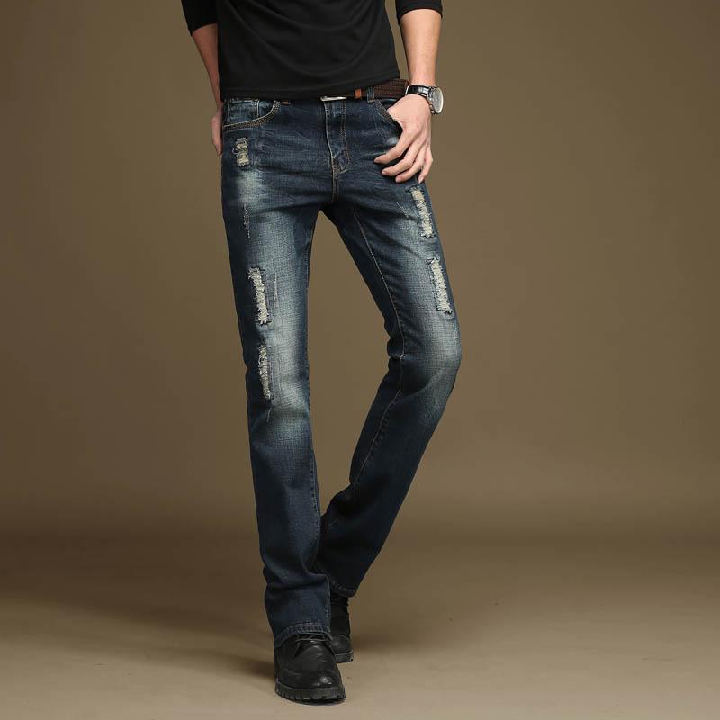Men's Micro-Flare Denim Trousers Men's Classic Design Flared Trousers