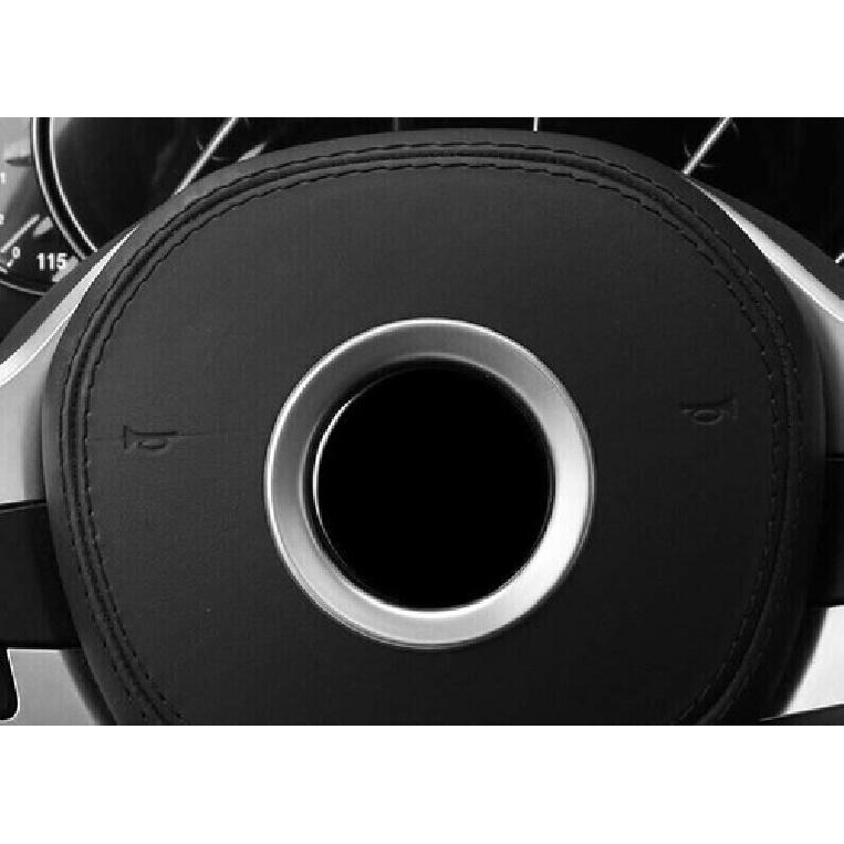 Horn Ring Cover Panel Steering Wheel Trim 18-22 For BMW 5 Series Titanium Silver