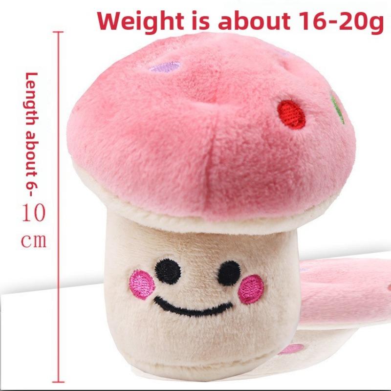 

Green Mushroom, Plush, Sound-making Pet Dog, Cat Toy, Dog Supplies, Cat To Relieve Boredom розовый