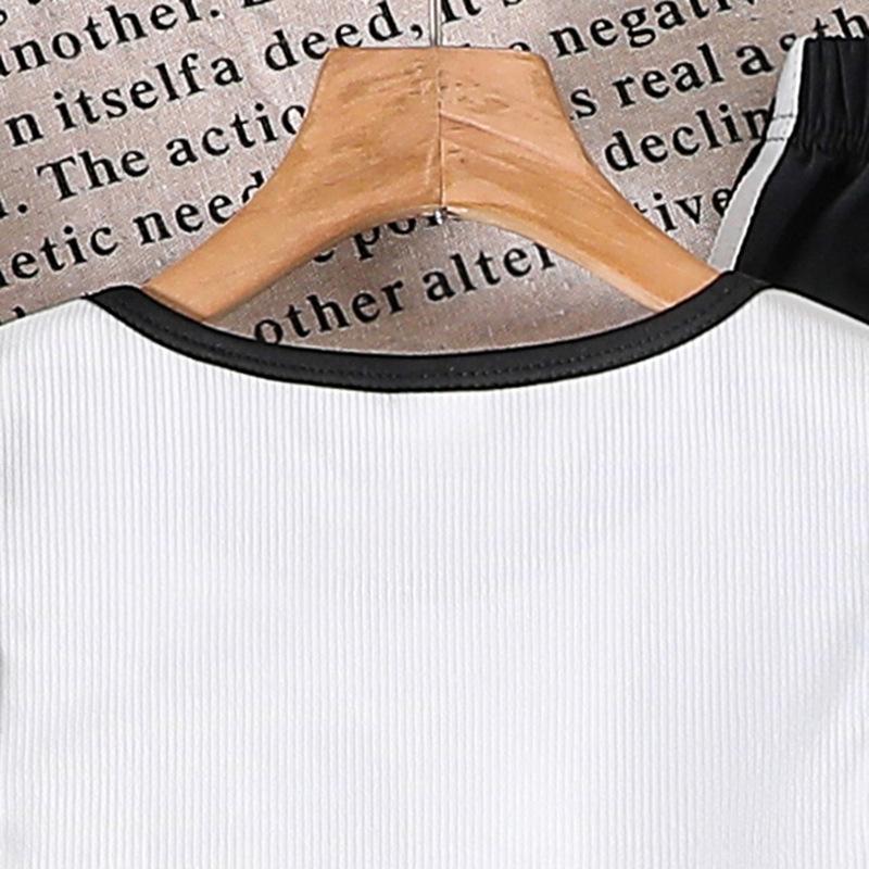 8-12Y Girl's Suit Children's Summer Clothing Bow Tie Vest Top + Casual Striped Trousers Children's Short-sleeved