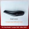 For Tesla Model Y Juniper 2025 ABS Carbon Fiber Steering Wheel Panel Button Trim Sticker Gear Lever Trim Interior Accessories