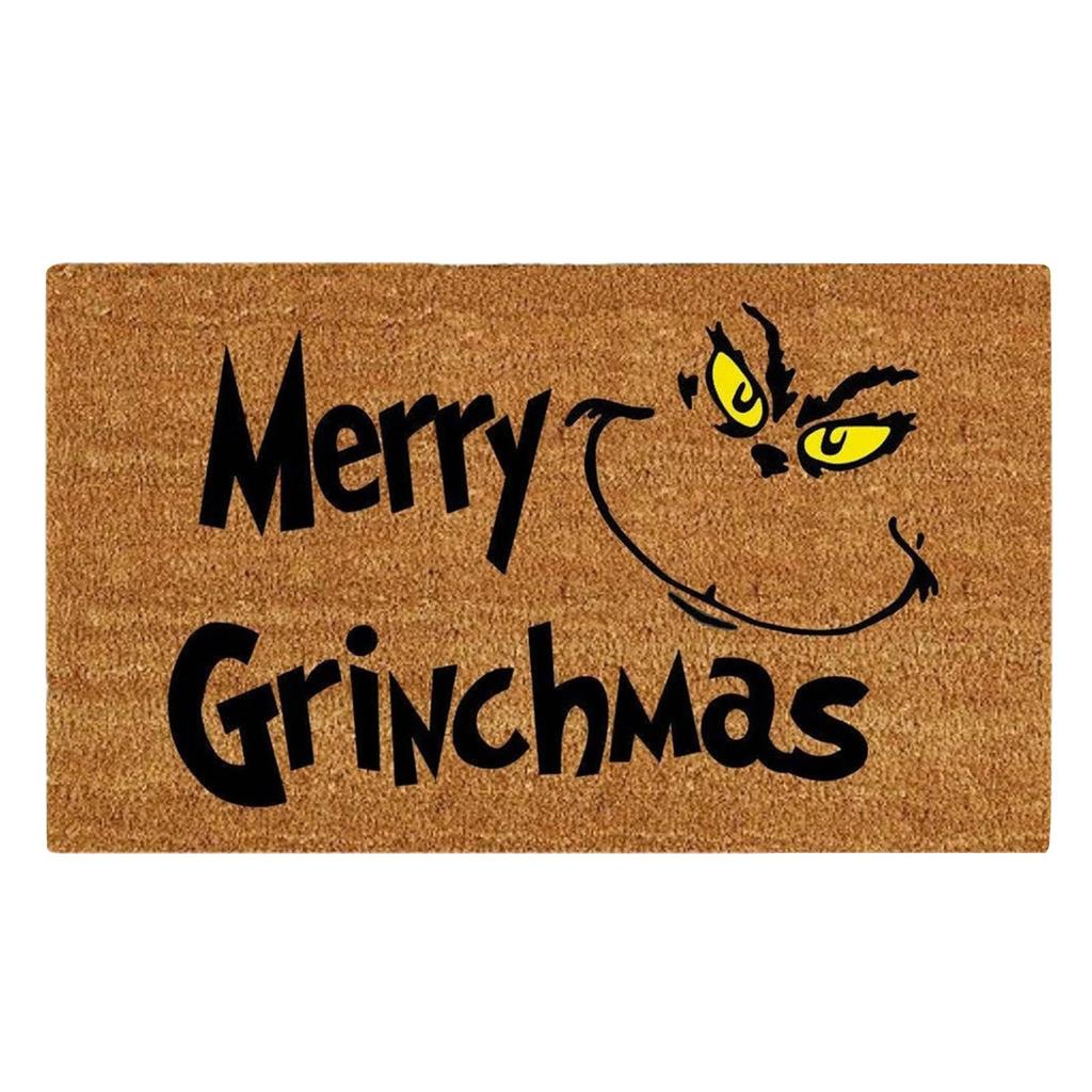 Welcome Christmas Mat Non-Slip And Washable Doormat Decoration Door Mat Entrance Rugs