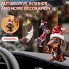 1~10PCS New Christmas 2D Fun Dachshund Dog Pendant Car Rearview Mirror Pendant Car Interior Accessories Christmas Tree Decor For