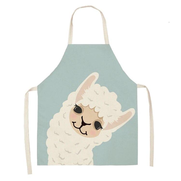 1psc Camel Sheep Stone Print Linen Cloth Without a Dincapon Kitchen Apron In the Kitchen Kitchen Apron Apron Kitchen Apron