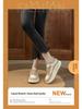 2024 Wiosna Damskie Białe Retro Buty Skate z Grubej Podeszwy ze Skóry Naturalnej - Wszechstronne, Płaskie, Casualowe Sneakersy Plus Size