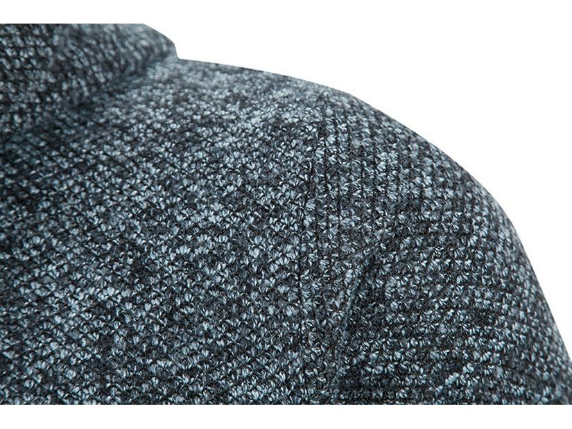 Herren Kapuzen-Fleece-Strick-Cardigan-Pullover
