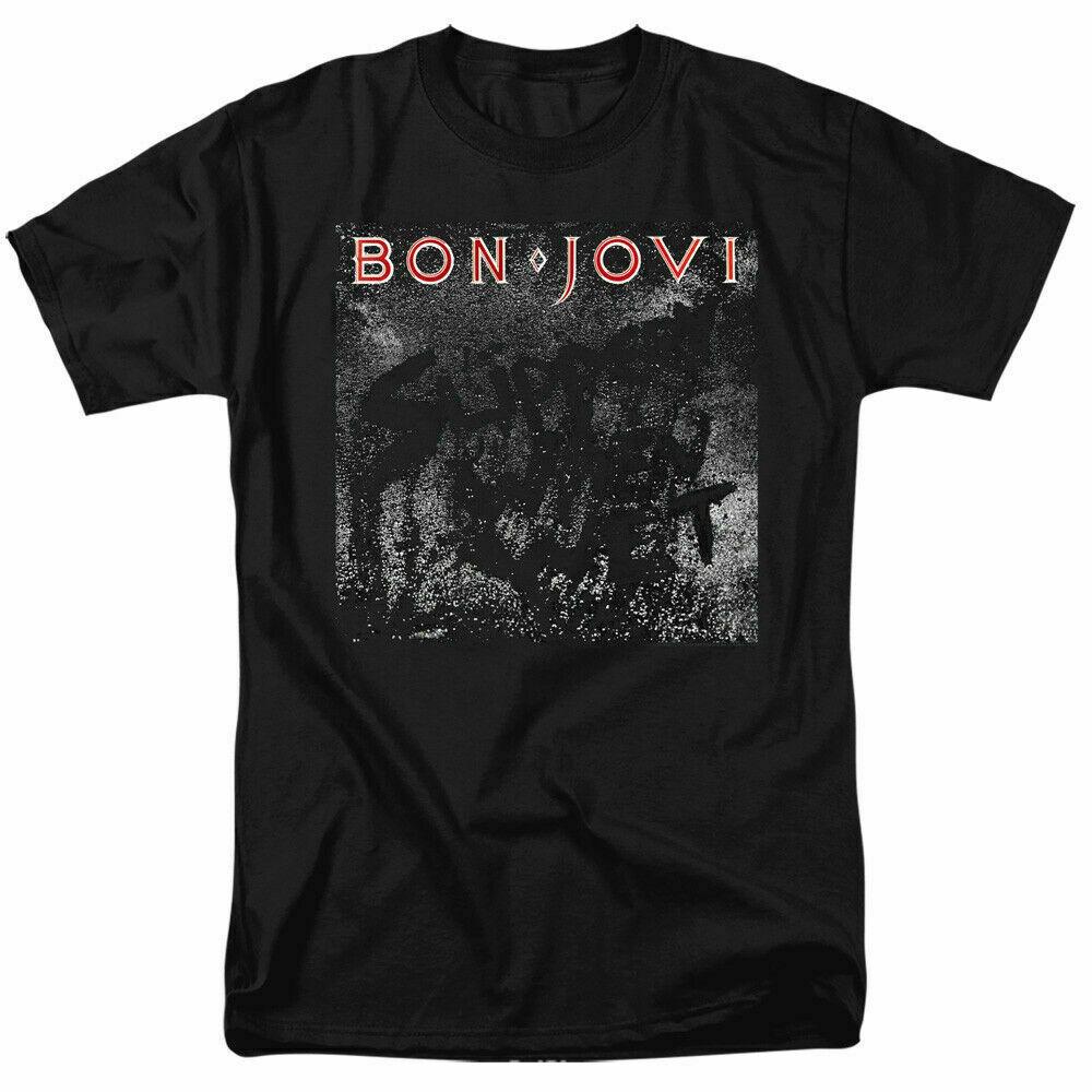26 Bon Jovi Slippery When Wet Album Cover T Shirt Offically Licensed Merch Black Unisex T-Shirt