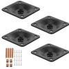 1 Set Thick Iron Furniture Leg Mounting Plates Table Leg Brackets Connector Sofa Couch Desk Legs Repair Hardware Accessories