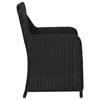 VidaXL 2 pcs Chaises d'extérieur avec coussins Résine tressée Noir