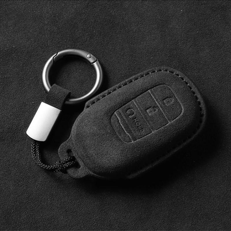 Leather Car Key Case Cover For Honda Civic Accord HR-V CR-V CRV 2022 2023 3 4 Buttons Auto Shell Fob Holder Car Accessories