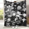 SUGA Agust D Kpop B-BTS Flannel Blanket,Ultra Soft Warm Plush Throw for Home Bedroom Bed Sofa Cover Office Camping Picnic Gift