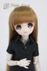 MDD MSD compatible Shirt with epaulettes that can be worn with different outfits Short sleeve black plain 40cm doll BJD doll clothes [Petite Marie]