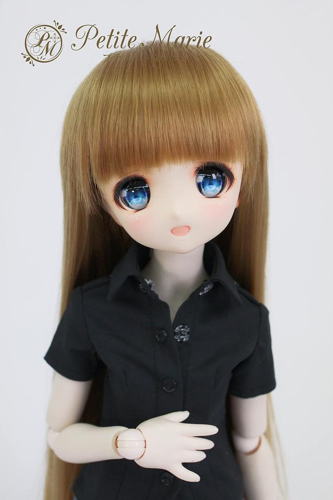 MDD MSD compatible Shirt with epaulettes that can be worn with different outfits Short sleeve black plain 40cm doll BJD doll clothes [Petite Marie]