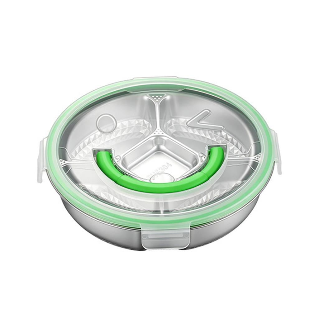 Stainless Steel Divided Plate 5 Compartment Snack Box Reusable Sectioned Food Storage Container for Meal Prep Party Entertaining